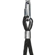 Steel clip at the top of the heavy duty swing ropes
