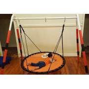 Padded Sensory Swing Stand with Bolster Swing and Flexion Disc