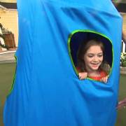 Blue Hangout Hanging Nest with Curved Tripod Stand