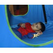 Blue Hangout Hanging Nest with Curved Tripod Stand