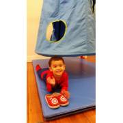 180x120x5cm Blue Padded Safety Mat with Velcro Sides
