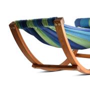 Kids Blue Wooden Rocking Free Standing Hammock