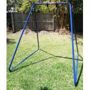 Medium swing set stand on a lawn without a swing