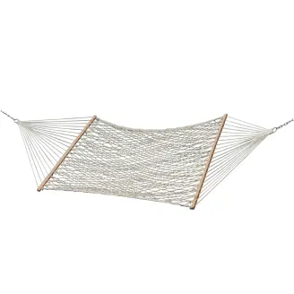 Large Natural Cotton Rope Hammock with Spreader Bar
