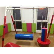 Padded Sensory Swing Stand with Bolster Swing and Flexion Disc