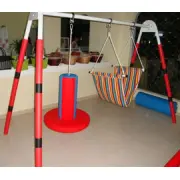 Padded Sensory Swing Stand with Bolster Swing and Flexion Disc