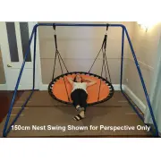 Blue Hangout Hanging Nest with Swing Set Stand (Galvanised)