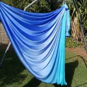 Large Tritone Silky Nylon Wrap Swing (Teal Blue) (450x250cm)