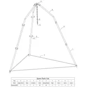 150cm Orange Mat Nest Swing with Tripod Stand