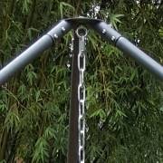 Blue Hangout Hanging Nest with Curved Tripod Stand