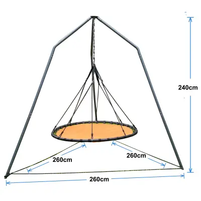 150cm Orange Mat Nest Swing with Tripod Stand
