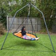 150cm Orange Mat Nest Swing with Tripod Stand